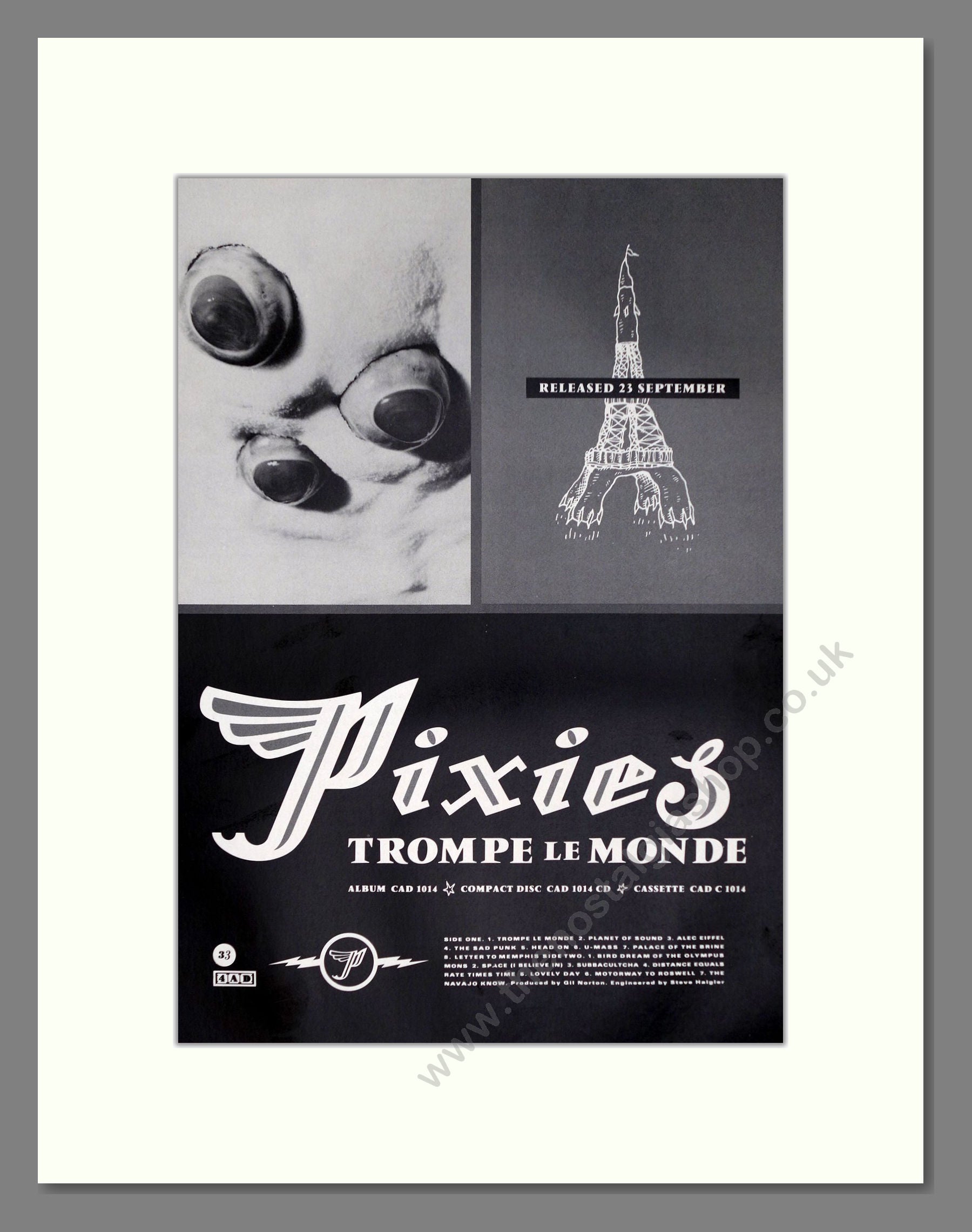 Pixies - Trompe Le Monde. Vintage Advert 1991 (ref AD63841)