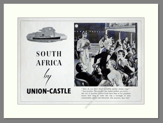 Union Castle - South Africa. Vintage Advert 1953 (ref AD63855)
