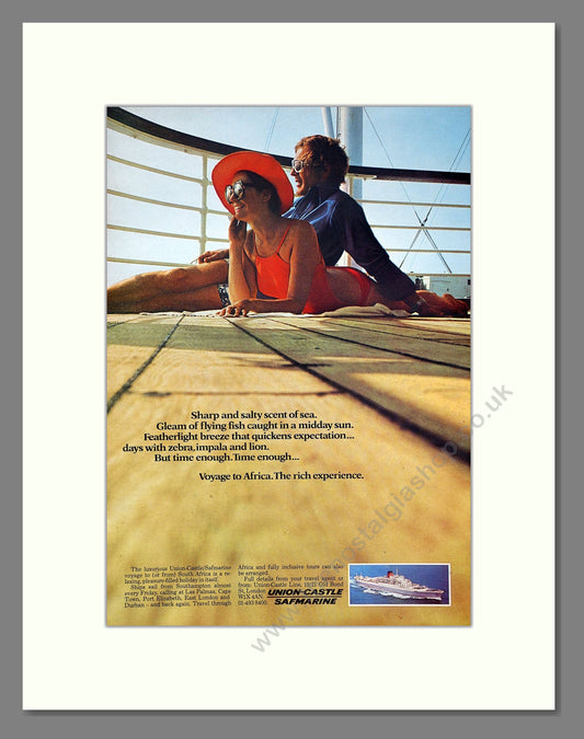 Union Castle - Safmarine. Vintage Advert 1973 (ref AD63856)