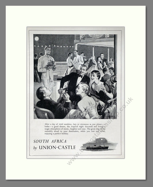 Union Castle - South Africa. Vintage Advert 1953 (ref AD63859)