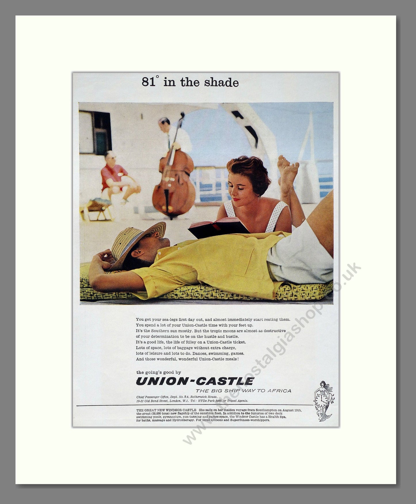 Union Castle - 81 In The Shade. Vintage Advert 1960 (ref AD63863)