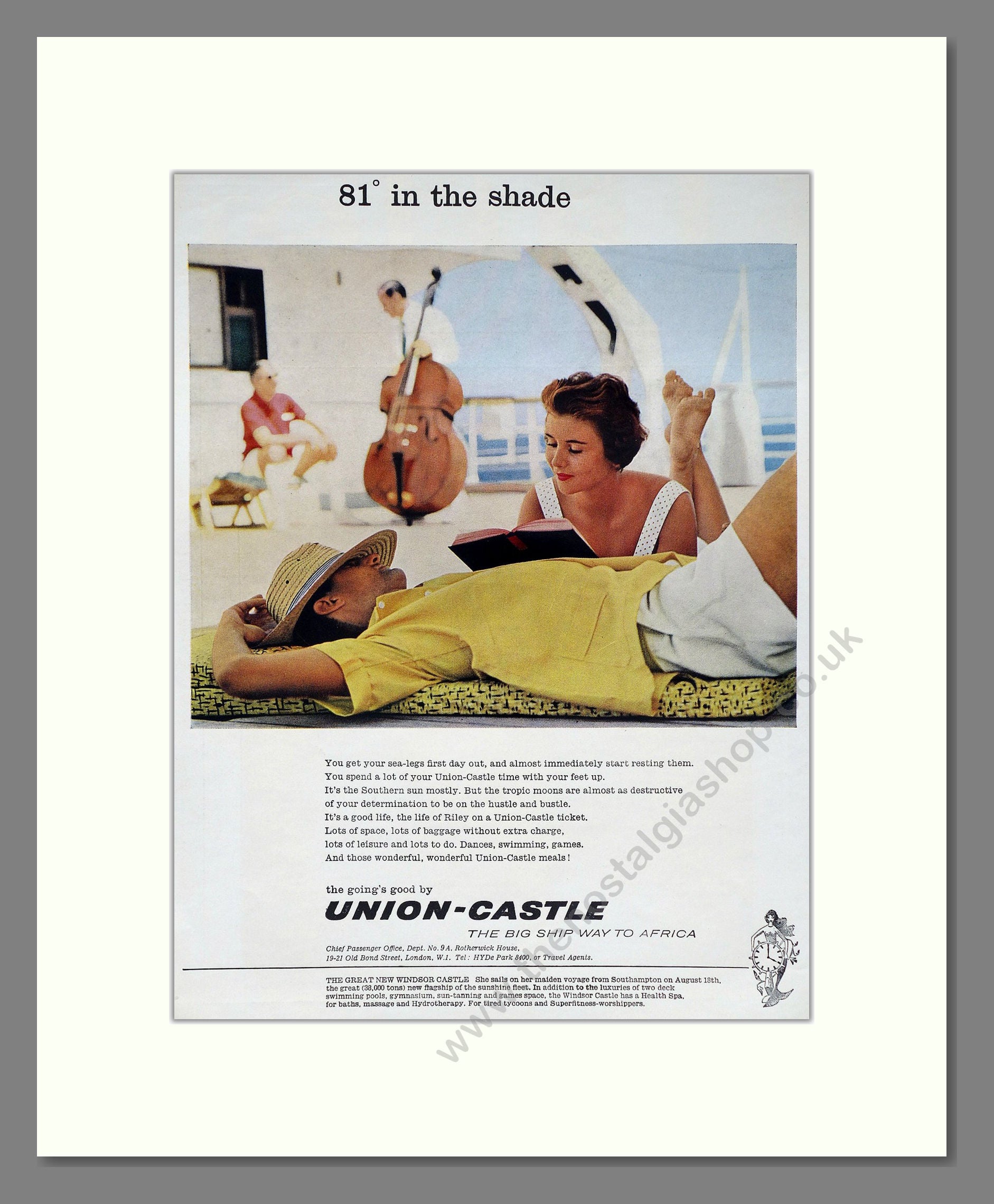 Union Castle - 81 In The Shade. Vintage Advert 1960 (ref AD63863)