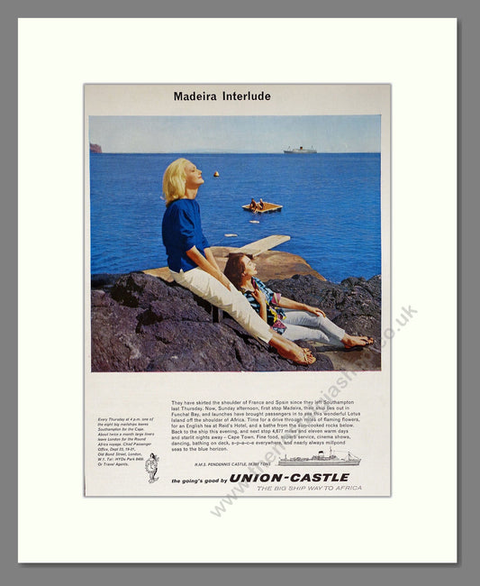 Union Castle - Madeira Interlude. Vintage Advert 1961 (ref AD63867)