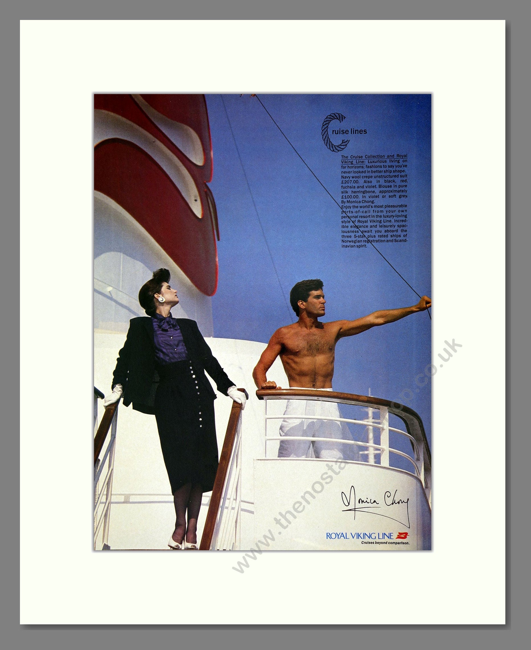 Royal Viking Line - Cruises Beyond Comparison. Vintage Advert 1983 (ref AD63870)