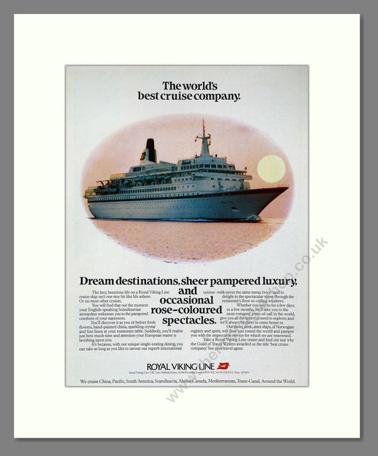 Royal Viking Line - The World's Best Cruise Company. Vintage Advert 1983 (ref AD63874)