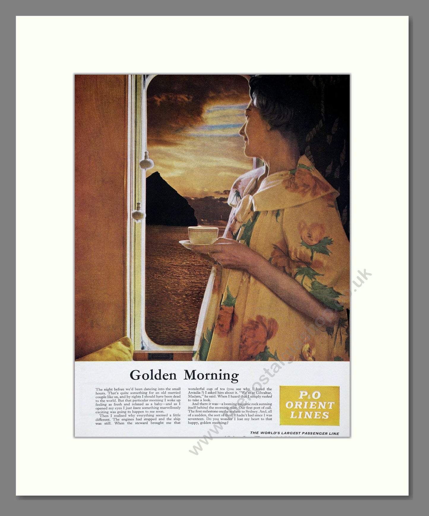 P And O - Golden Morning. Vintage Advert 1962 (ref AD63886)