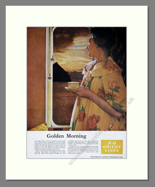 P And O - Golden Morning. Vintage Advert 1962 (ref AD63886)