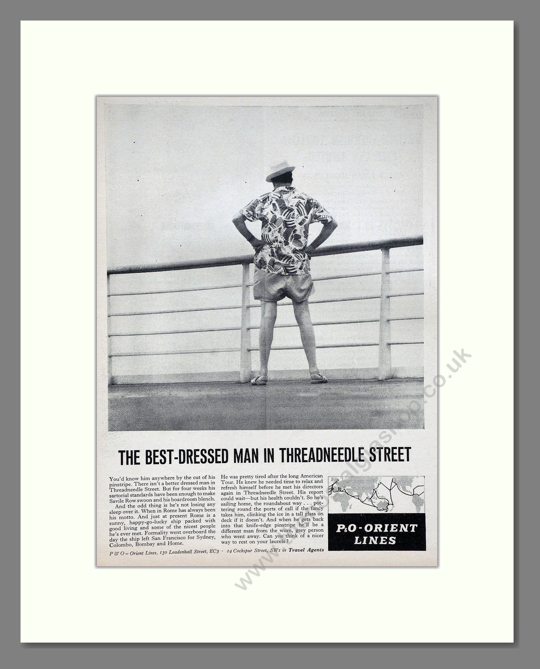 P And O - Orient Lines. Vintage Advert 1963 (ref AD63889)