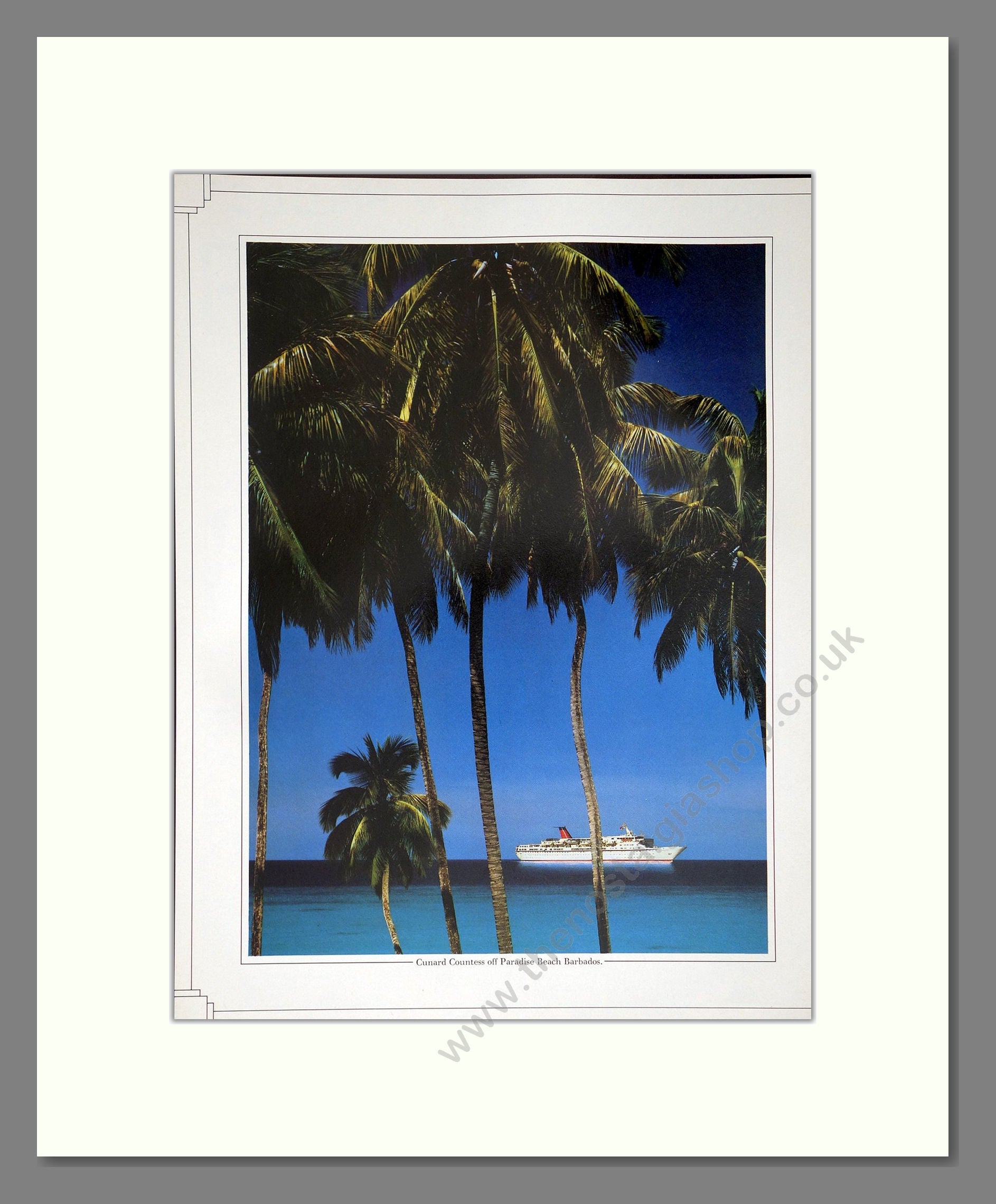 Cunard - Countess Double Advert. Vintage Advert 1986 (ref AD63913)