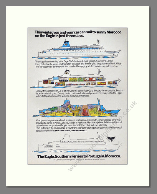 P And O - The Eagle. Vintage Advert 1971 (ref AD63919)