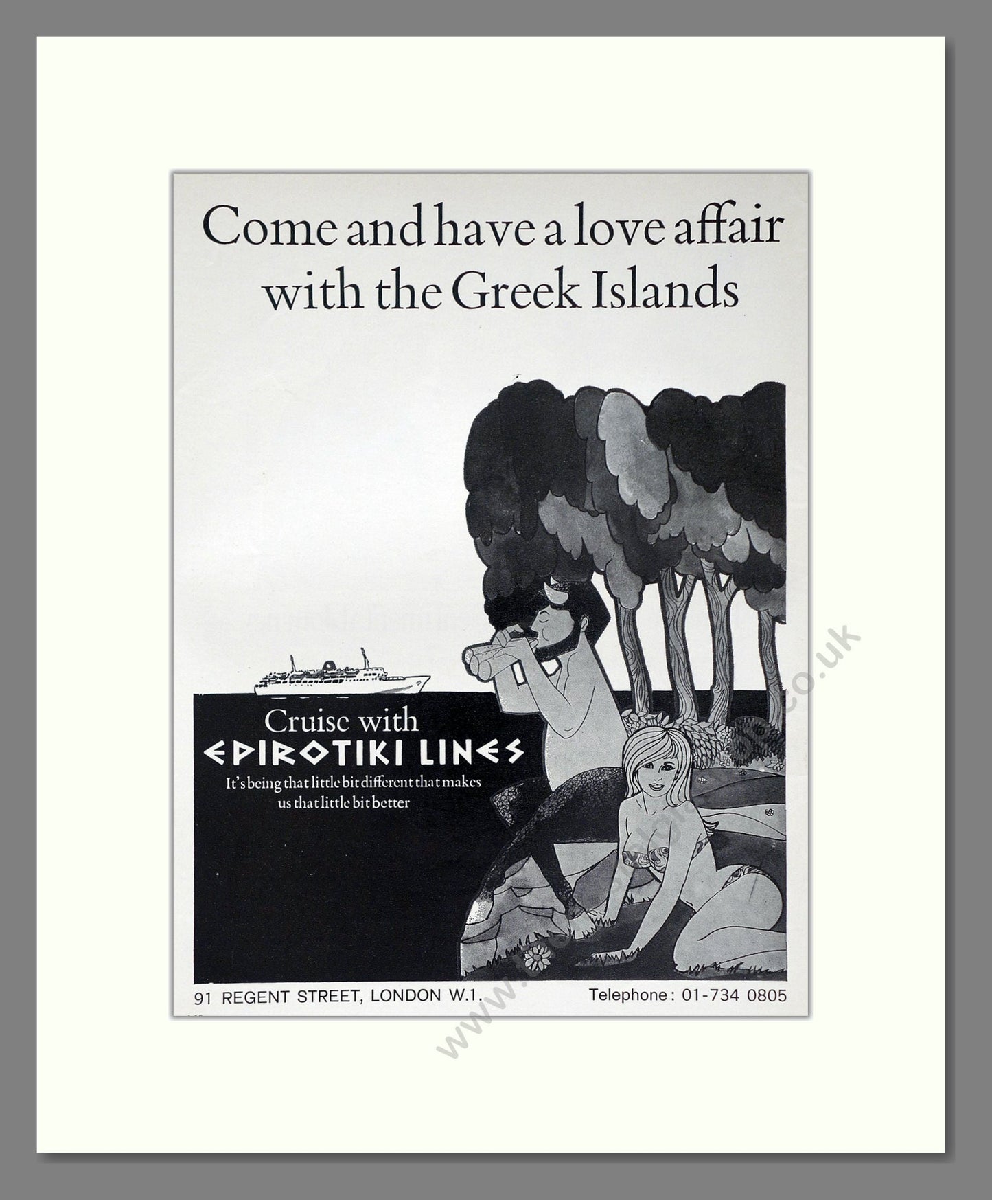 Epirotiki - Greek Islands. Vintage Advert 1971 (ref AD63922)