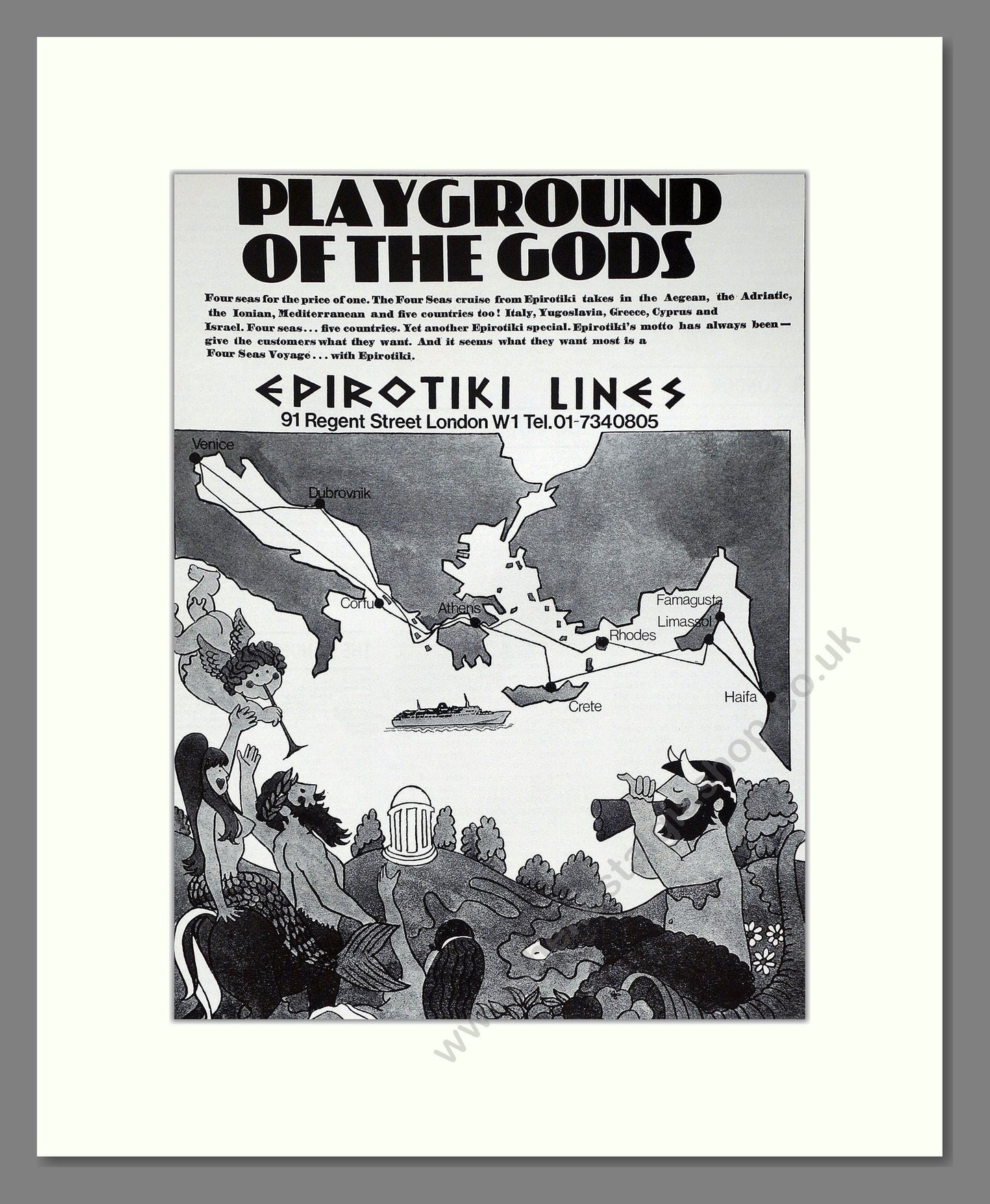 Epirotiki - Playground Of The Gods. Vintage Advert 1970 (ref AD63923)