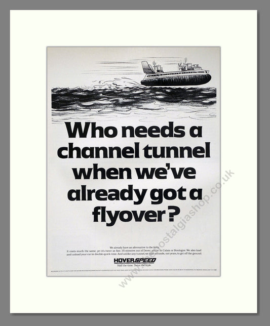 Hoverspeed - Hovercraft. Vintage Advert 1986 (ref AD63928)