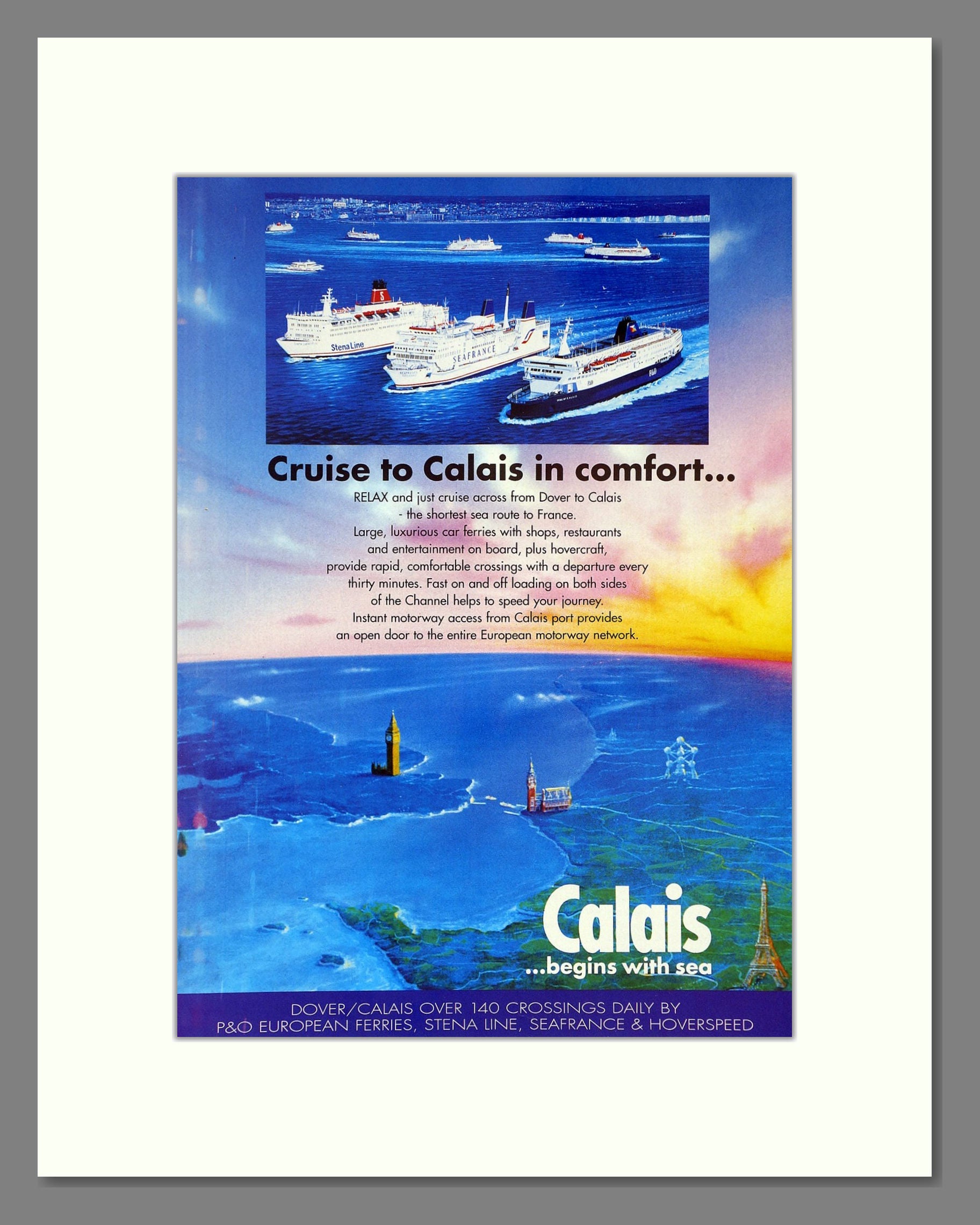 Stena Line - Cruise To Calais. Vintage Advert 1997 (ref AD63933)