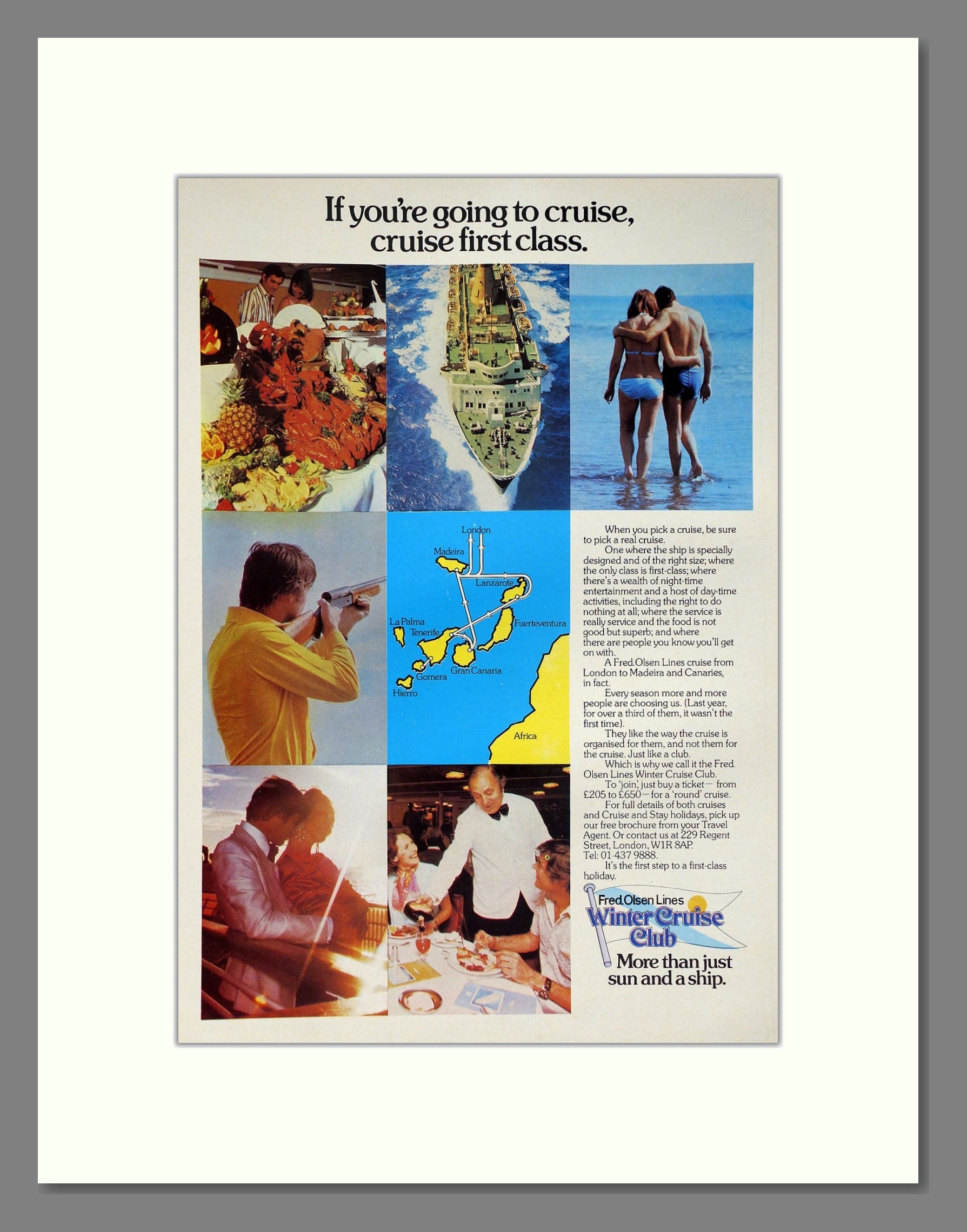 Fred Olsen Lines - Winter Cruise Club. Vintage Advert 1975 (ref AD63934)