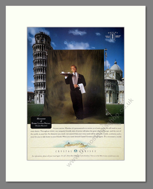 Crystal Cruises - Ministry Of Every Little Detail. Vintage Advert 2000 (ref AD63940)