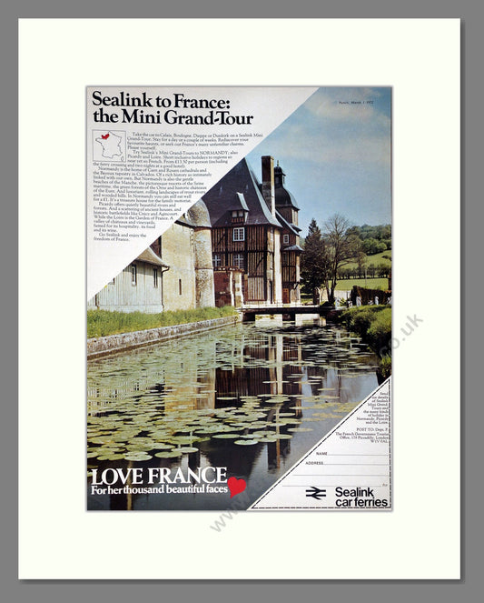 Sealink - Love France. Vintage Advert 1972 (ref AD63943)