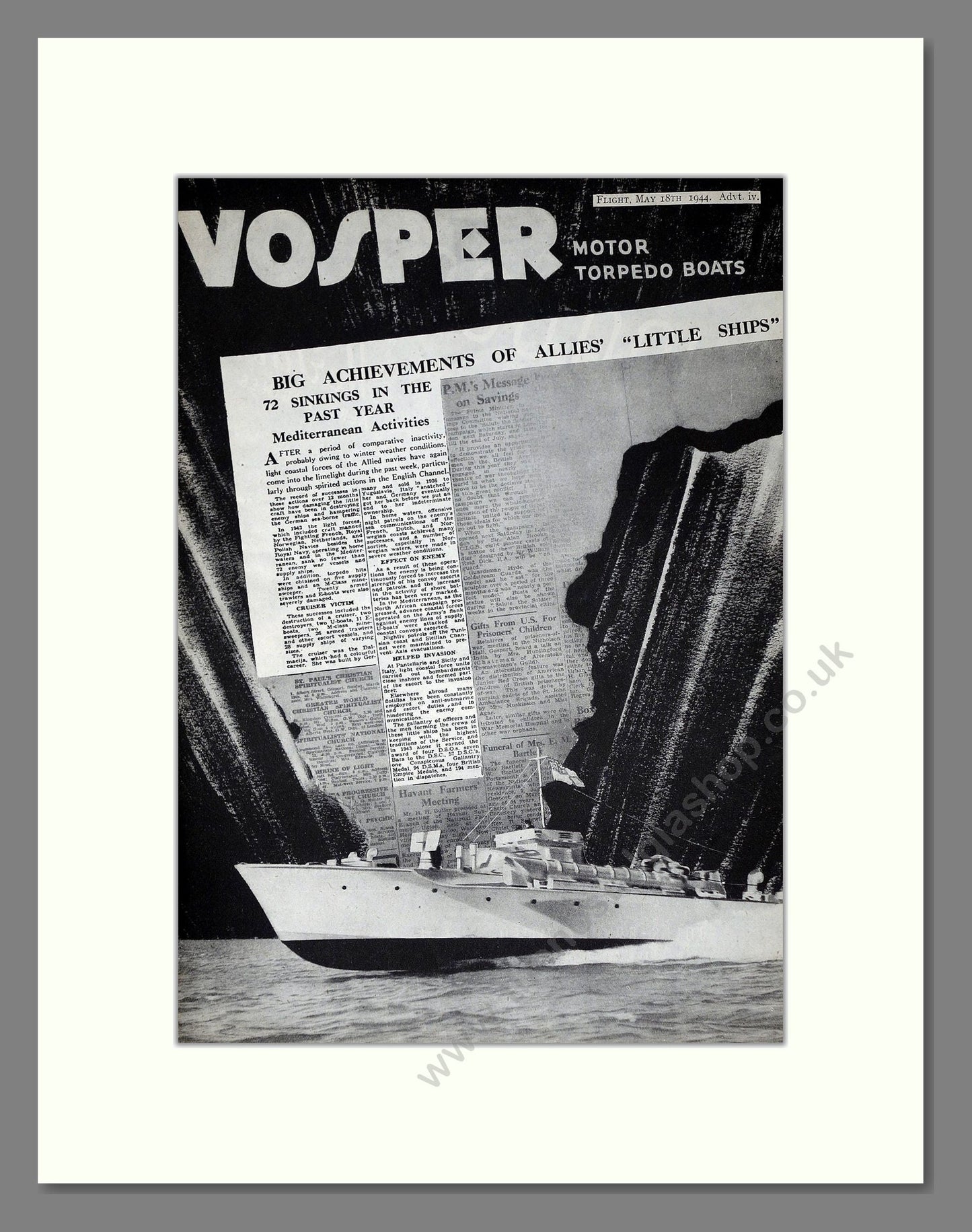 Vosper - Motor Torpedo Boats. Vintage Advert 1944 (ref AD63948)