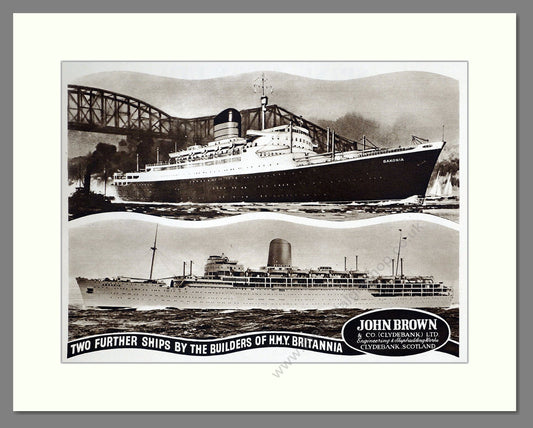 John Brown - Shipbuilders. Vintage Advert 1954 (ref AD63955)