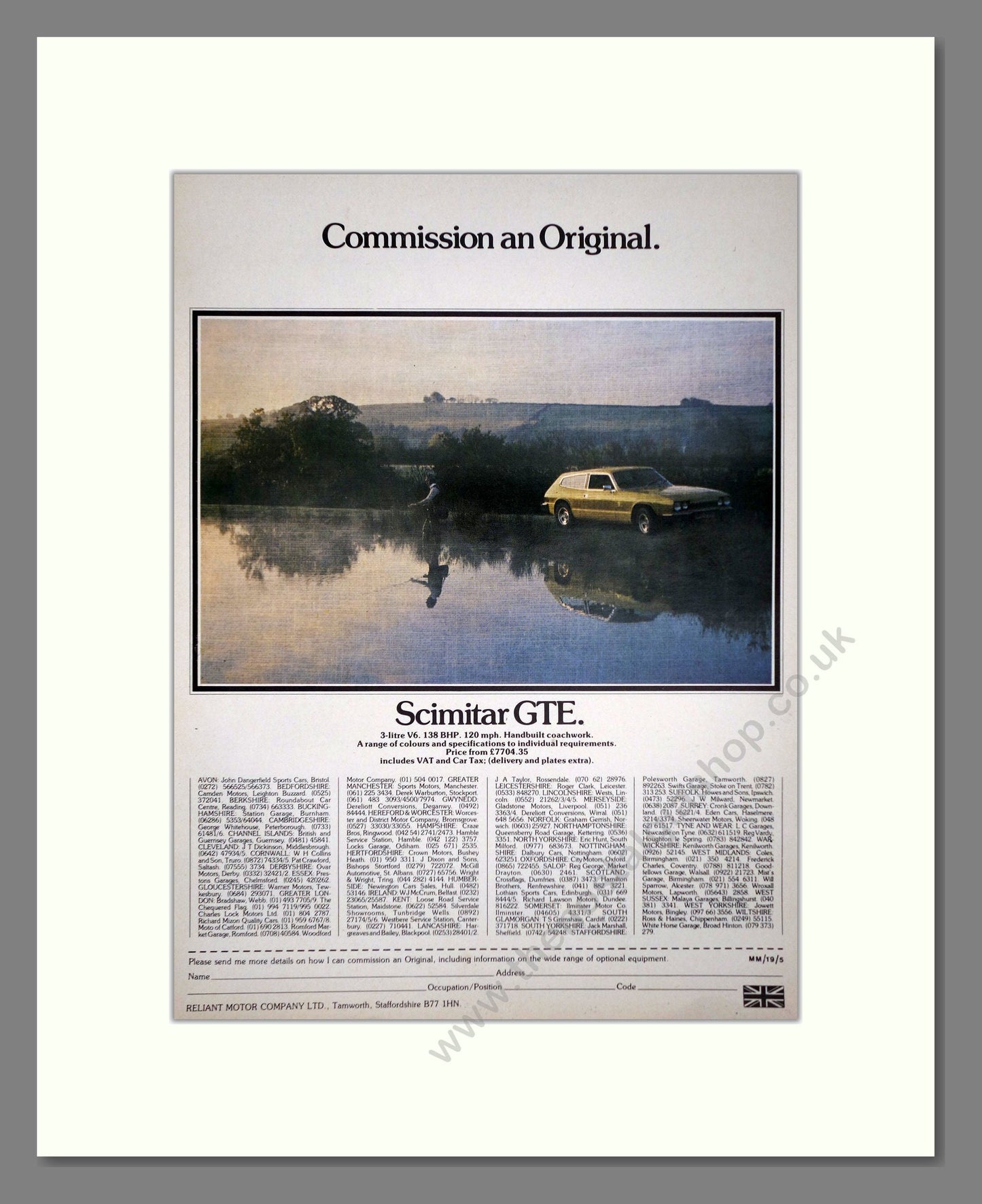 Scimitar - GTE. Vintage Advert 1980 (ref AD63964)