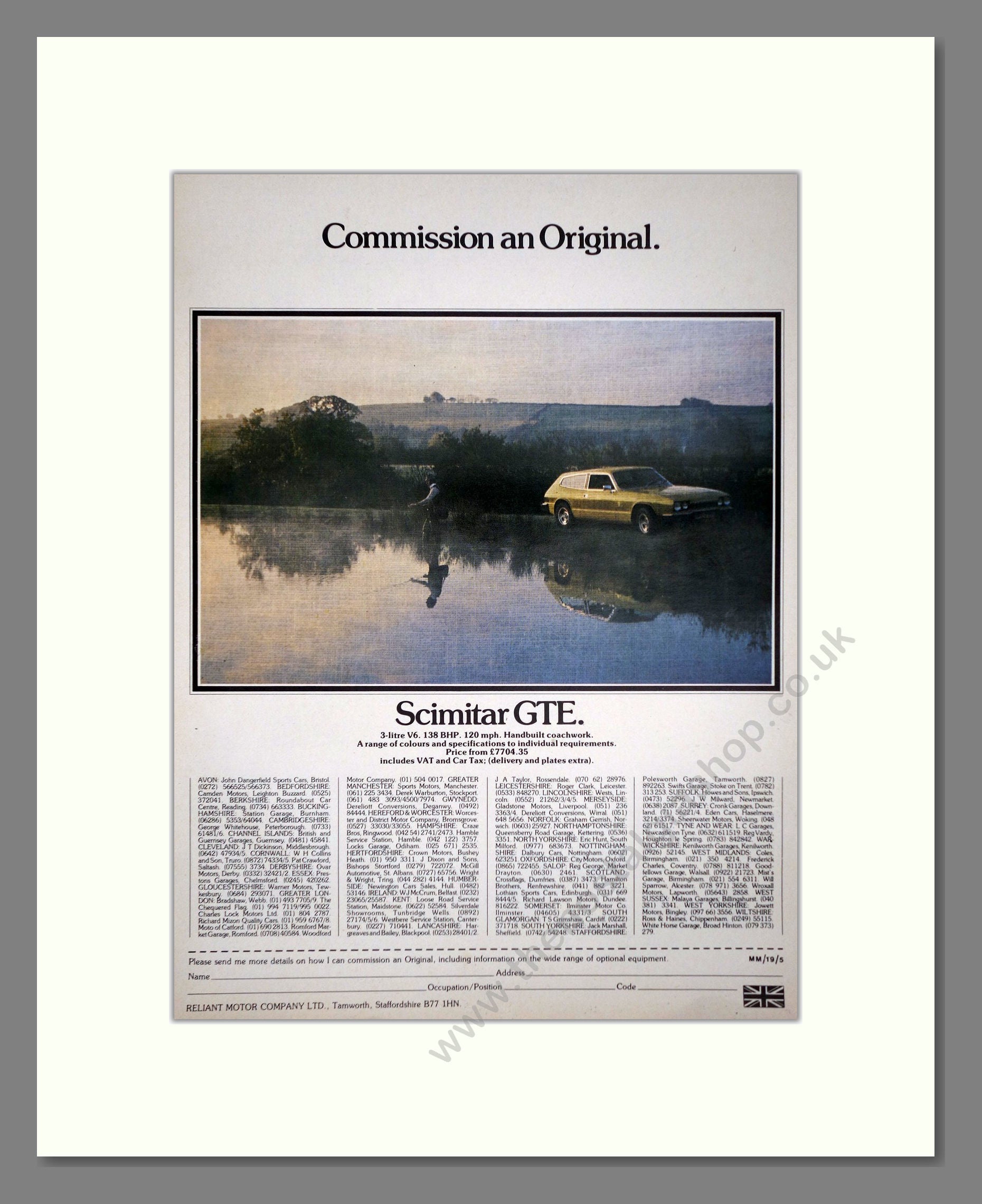 Scimitar - GTE. Vintage Advert 1980 (ref AD63964)
