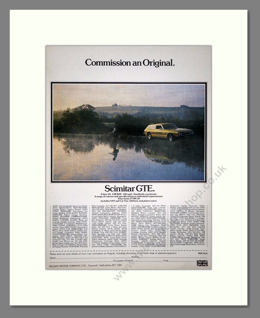 Scimitar - GTE. Vintage Advert 1980 (ref AD63964)
