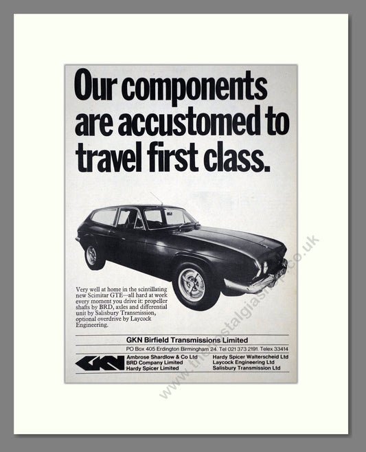 Scimitar - GTE. Vintage Advert 1968 (ref AD63965)