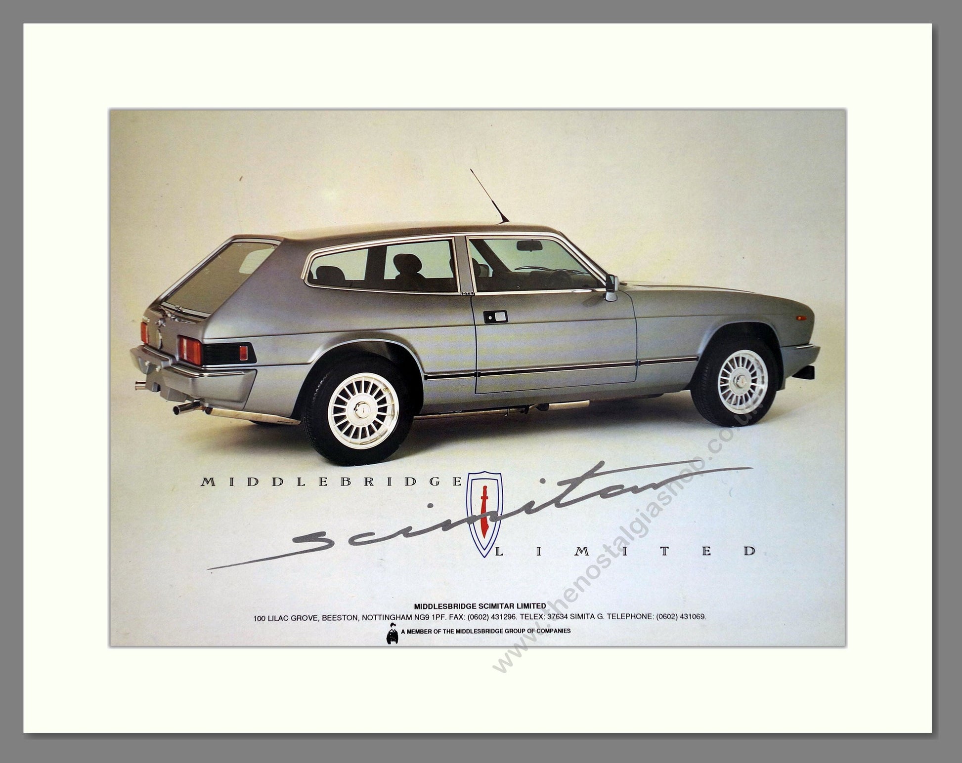 Scimitar - GTE Middlebridge Ltd. Vintage Advert 1990 (ref AD63975)