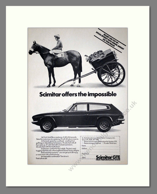Scimitar - GTE. Vintage Advert 1975 (ref AD63976)