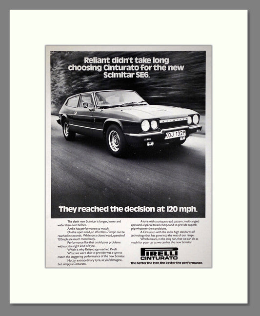 Scimitar - SE6. Vintage Advert 1976 (ref AD63977)