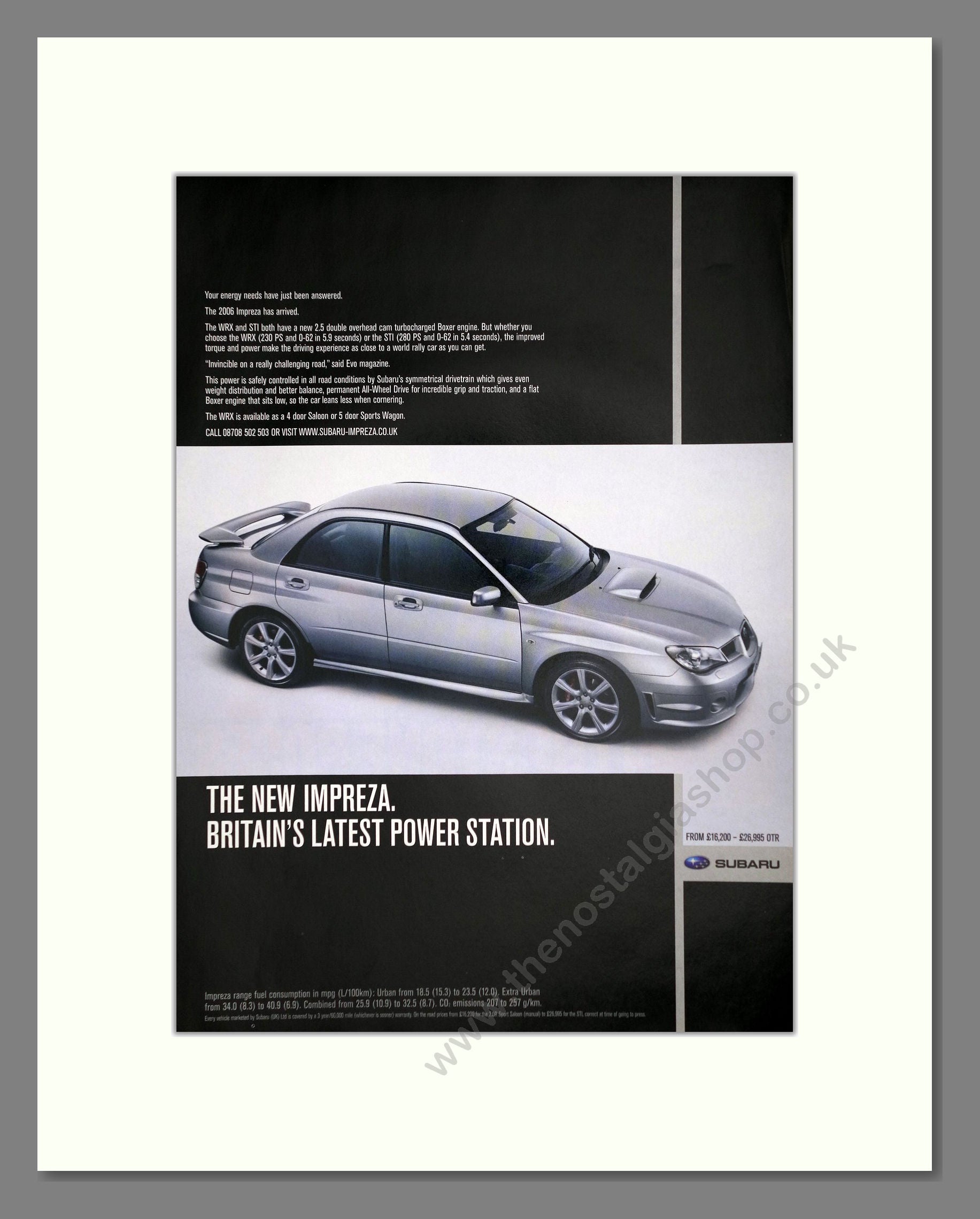Subaru - Impreza. Vintage Advert 1996 (ref AD63988)