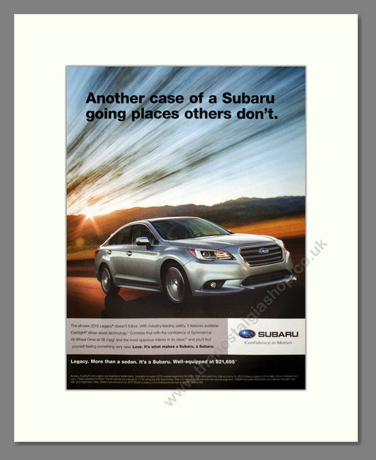 Subaru - Legacy. Vintage Advert 2014 (ref AD63992)