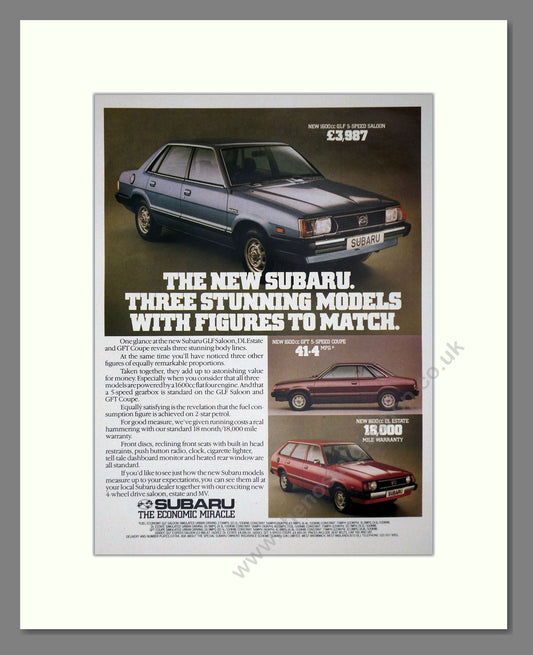 Subaru - Various Models. Vintage Advert 1980 (ref AD63997)