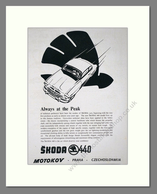 Skoda - 440 / Motokov. Vintage Advert 1956 (ref AD64005)