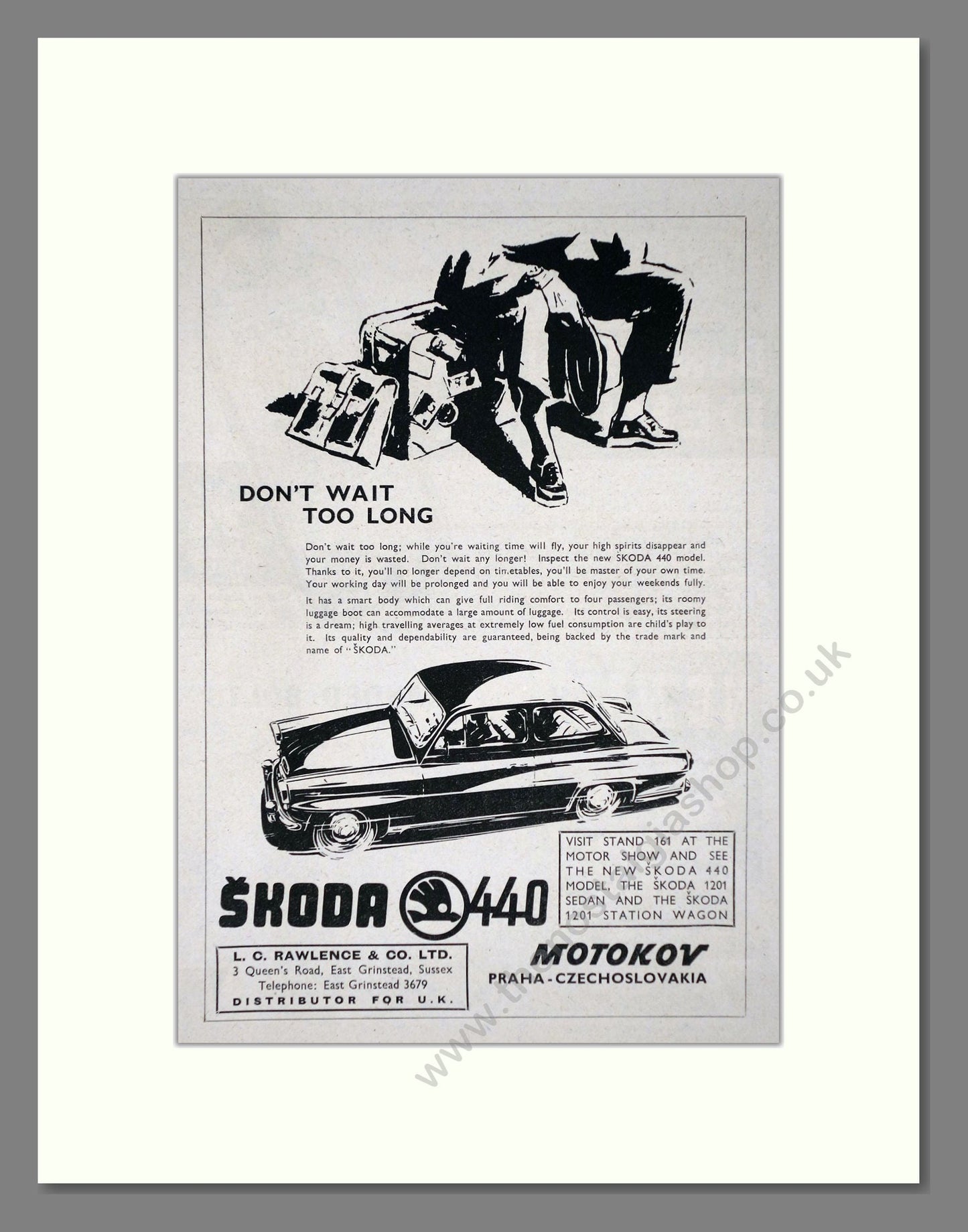 Skoda - 440 / Motokov. Vintage Advert 1956 (ref AD64008)