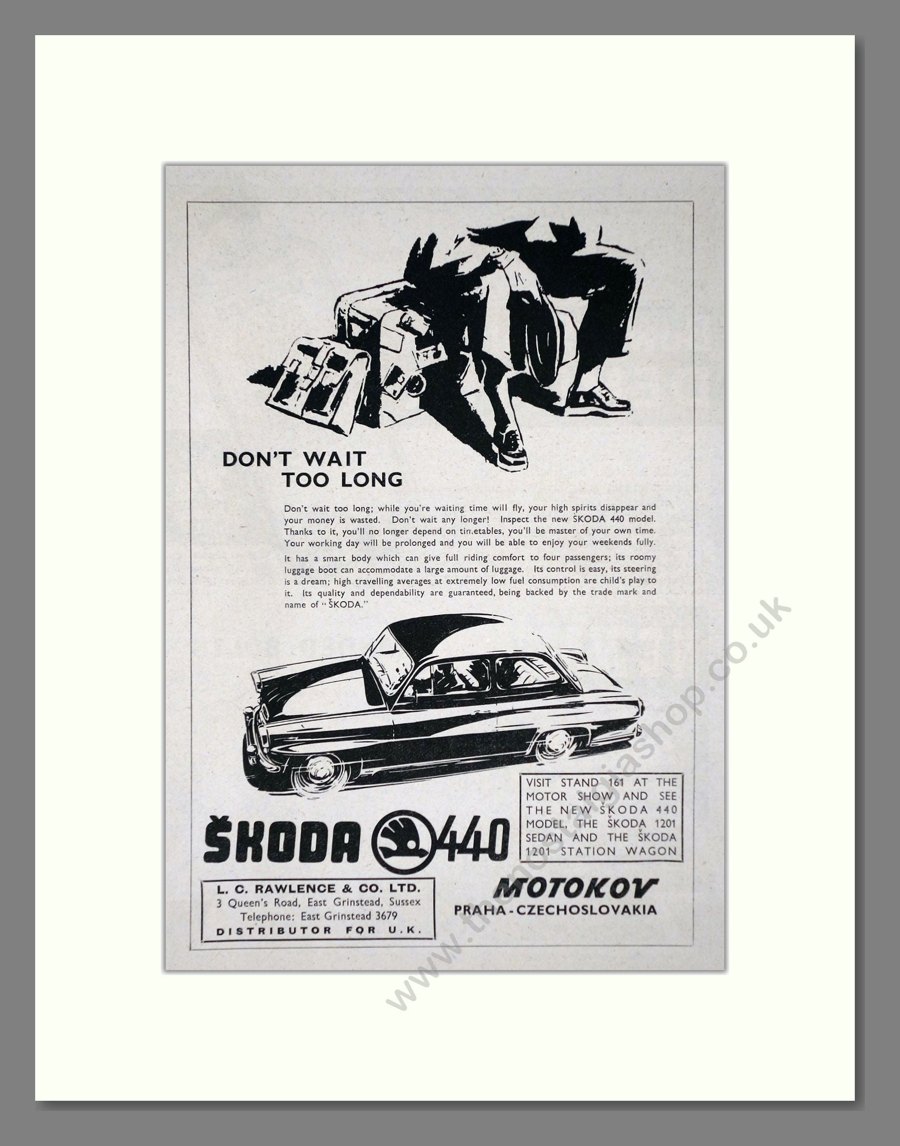 Skoda - 440 / Motokov. Vintage Advert 1956 (ref AD64008)