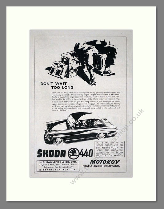 Skoda - 440 / Motokov. Vintage Advert 1956 (ref AD64008)
