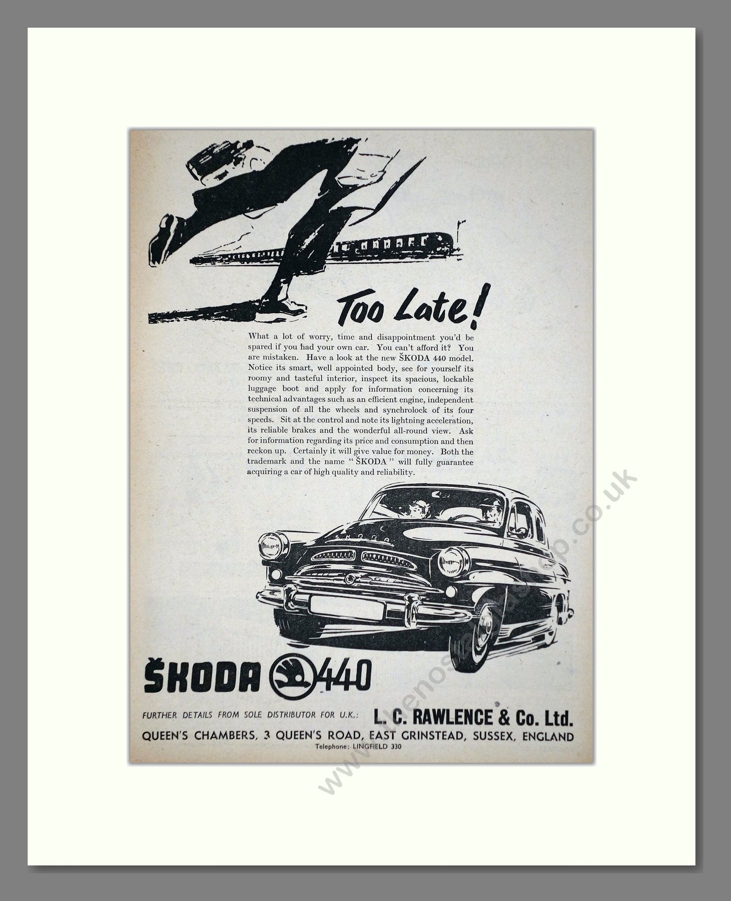 Skoda - 440. Vintage Advert 1956 (ref AD64010)