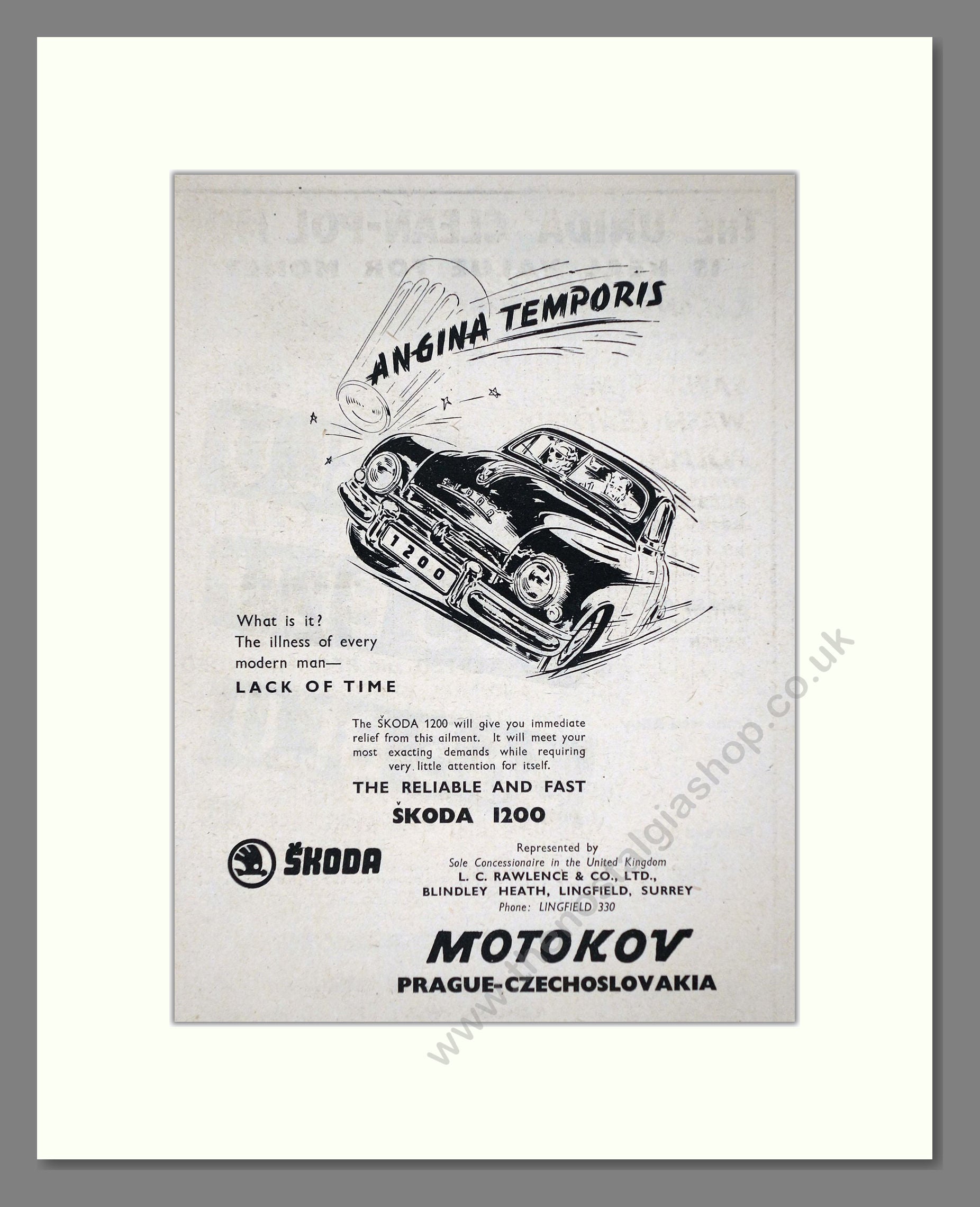 Skoda - 1200 / Motokov. Vintage Advert 1955 (ref AD64017)