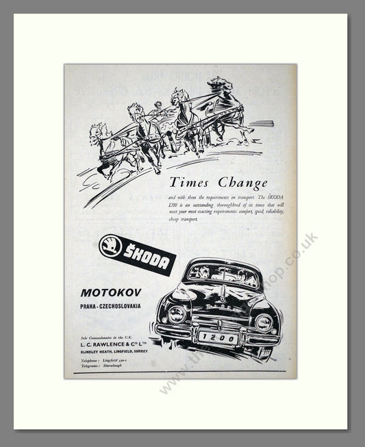 Skoda - 1200 / Motokov. Vintage Advert 1955 (ref AD64018)