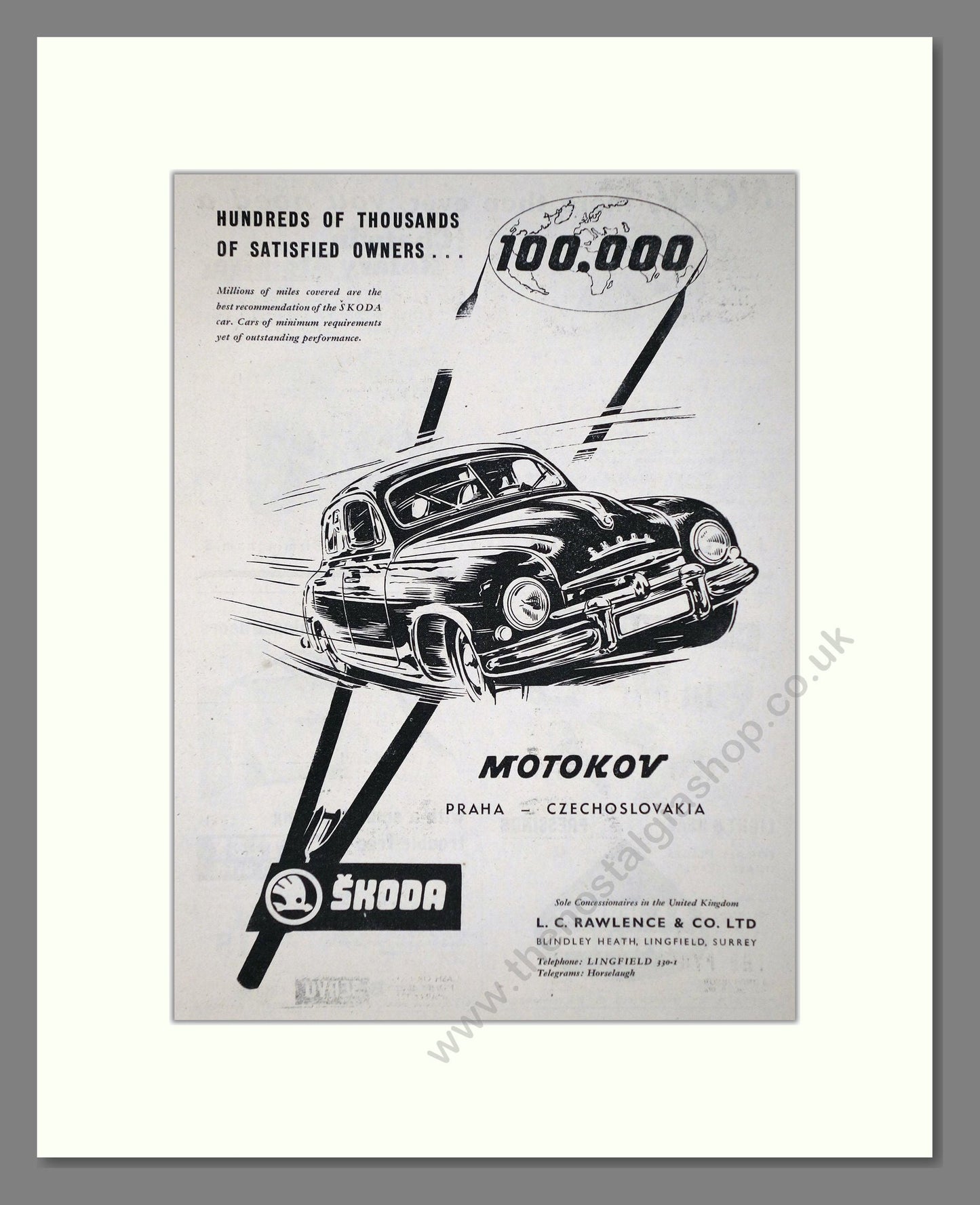 Skoda - 1200 / Motokov. Vintage Advert 1955 (ref AD64019)