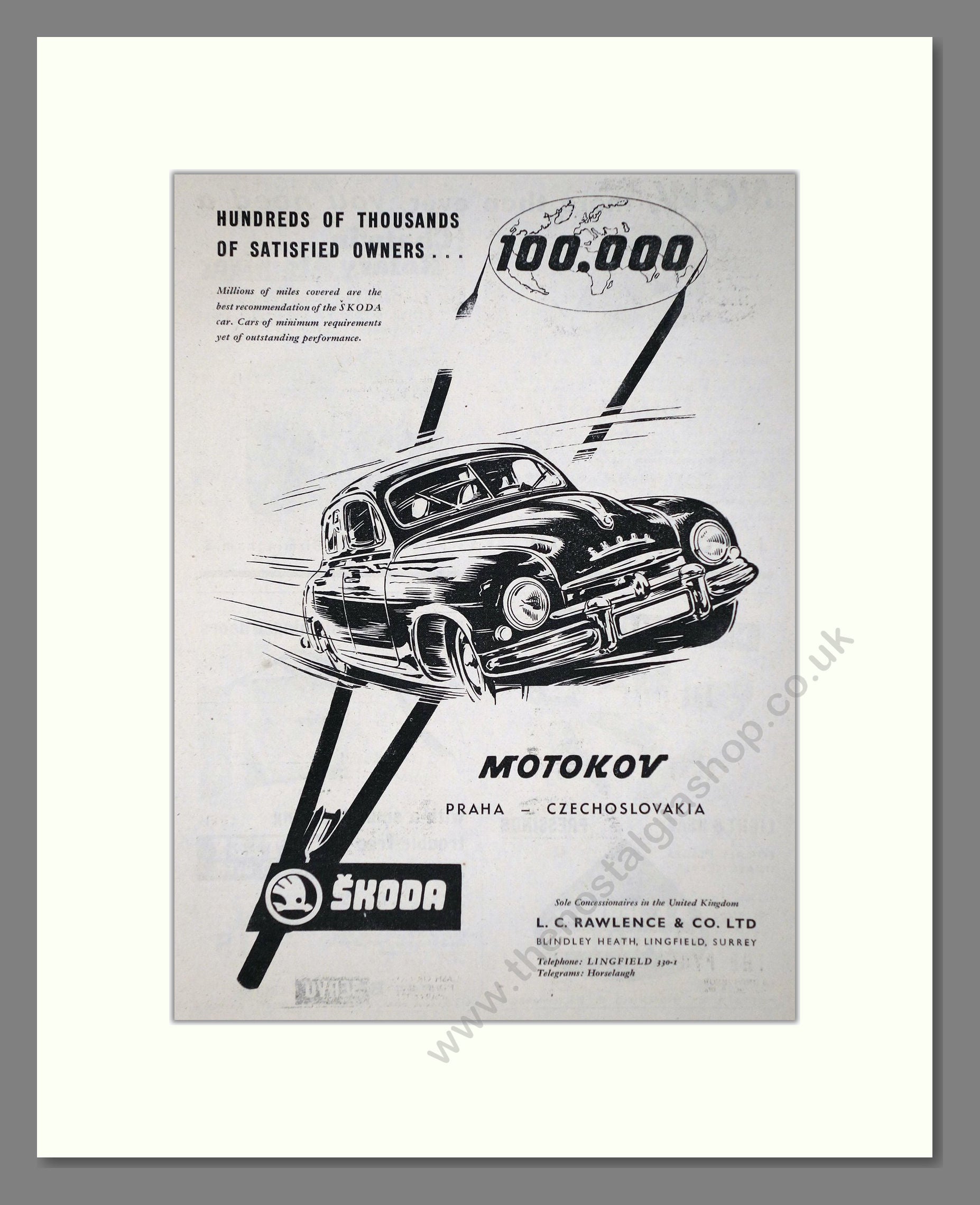 Skoda - 1200 / Motokov. Vintage Advert 1955 (ref AD64019)