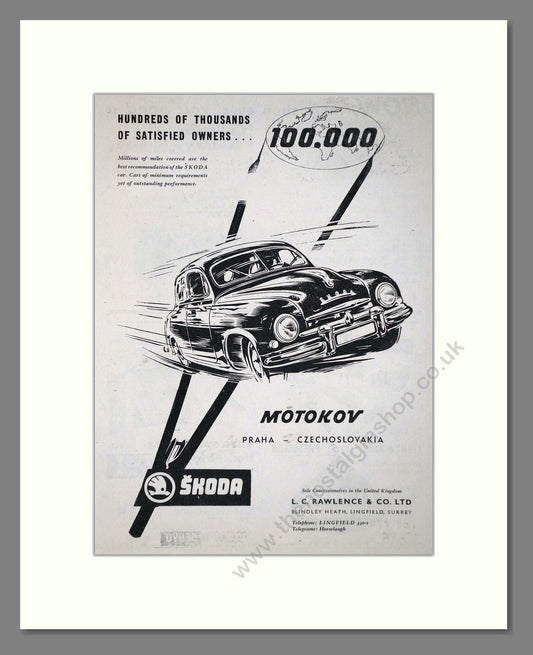Skoda - 1200 / Motokov. Vintage Advert 1955 (ref AD64019)
