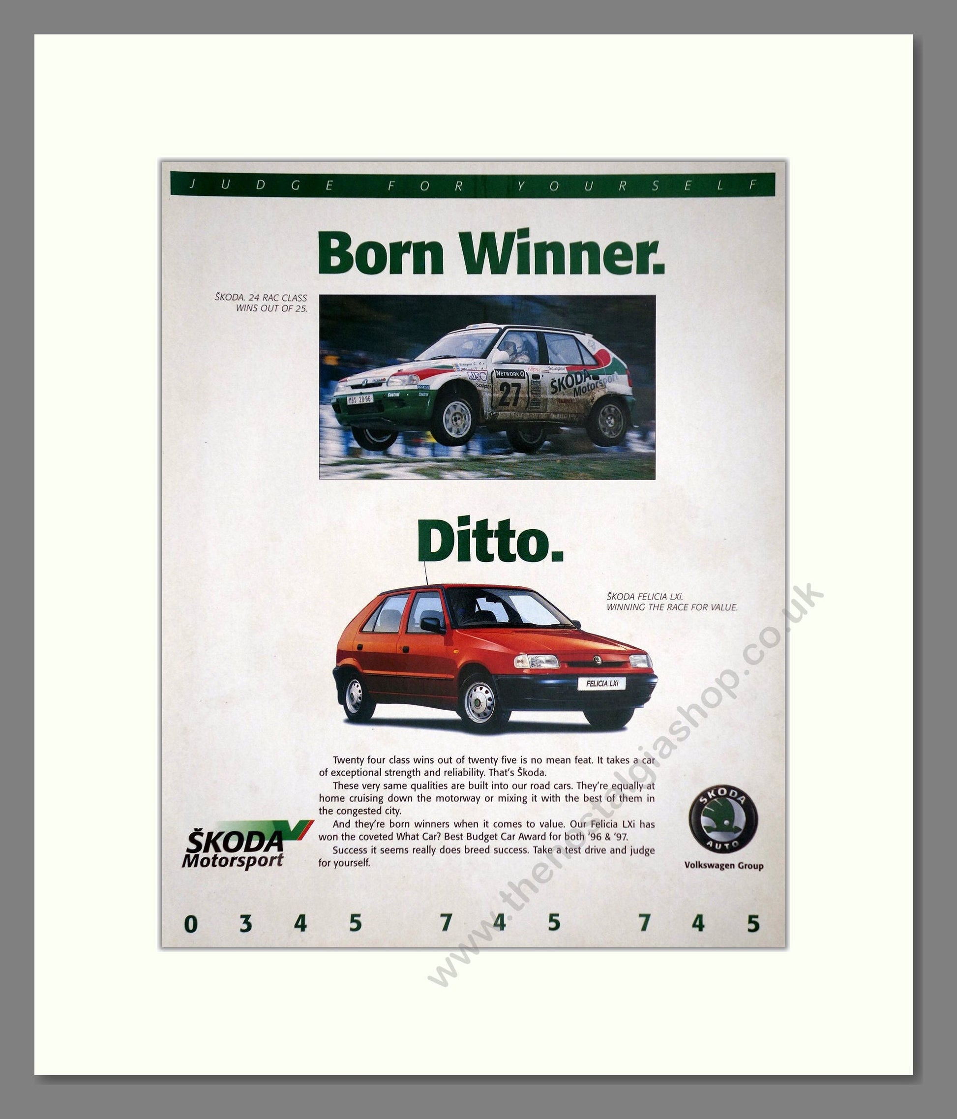 Skoda - Felicia. Vintage Advert 1997 (ref AD64041)