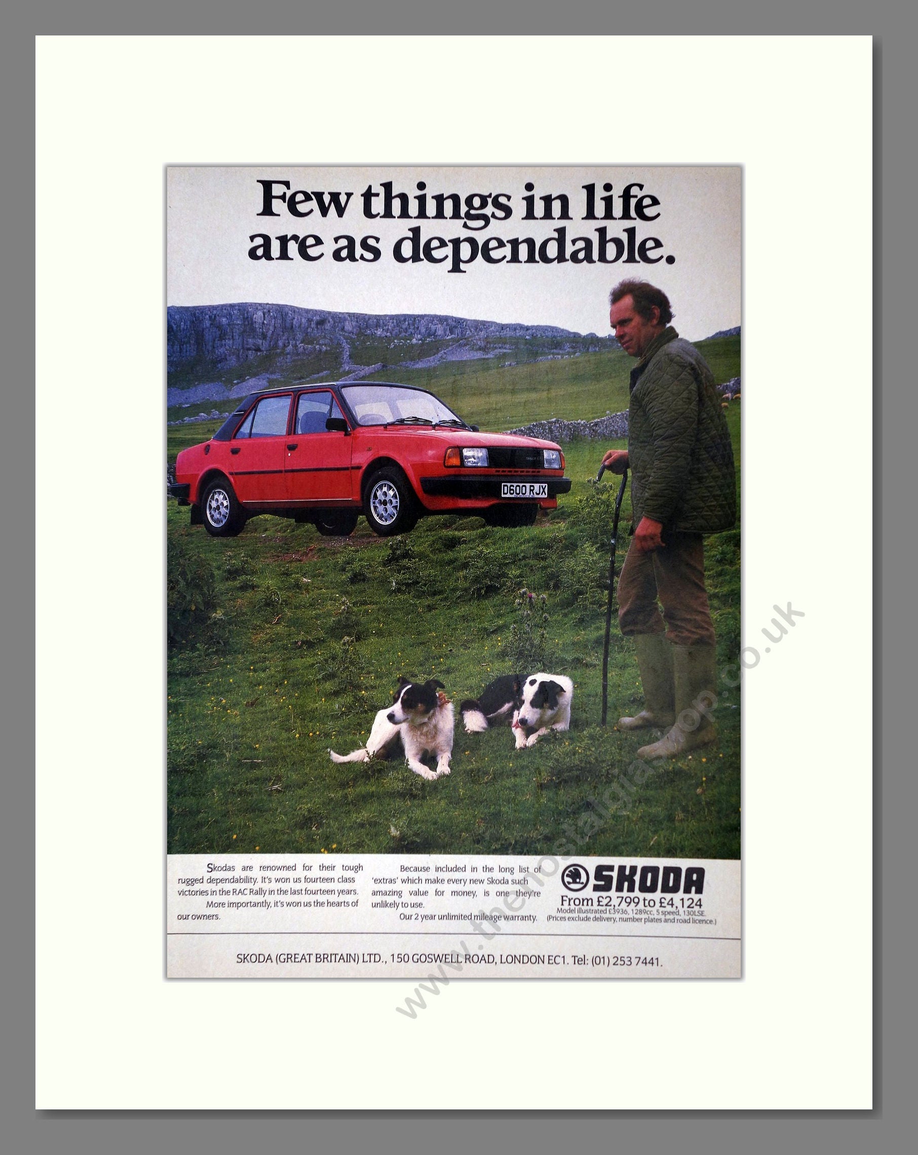 Skoda - 130LSE. Vintage Advert 1988 (ref AD64044)