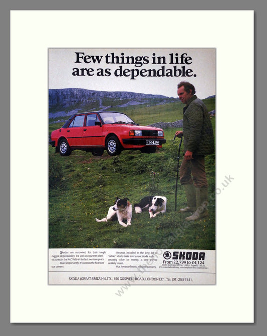 Skoda - 130LSE. Vintage Advert 1988 (ref AD64044)
