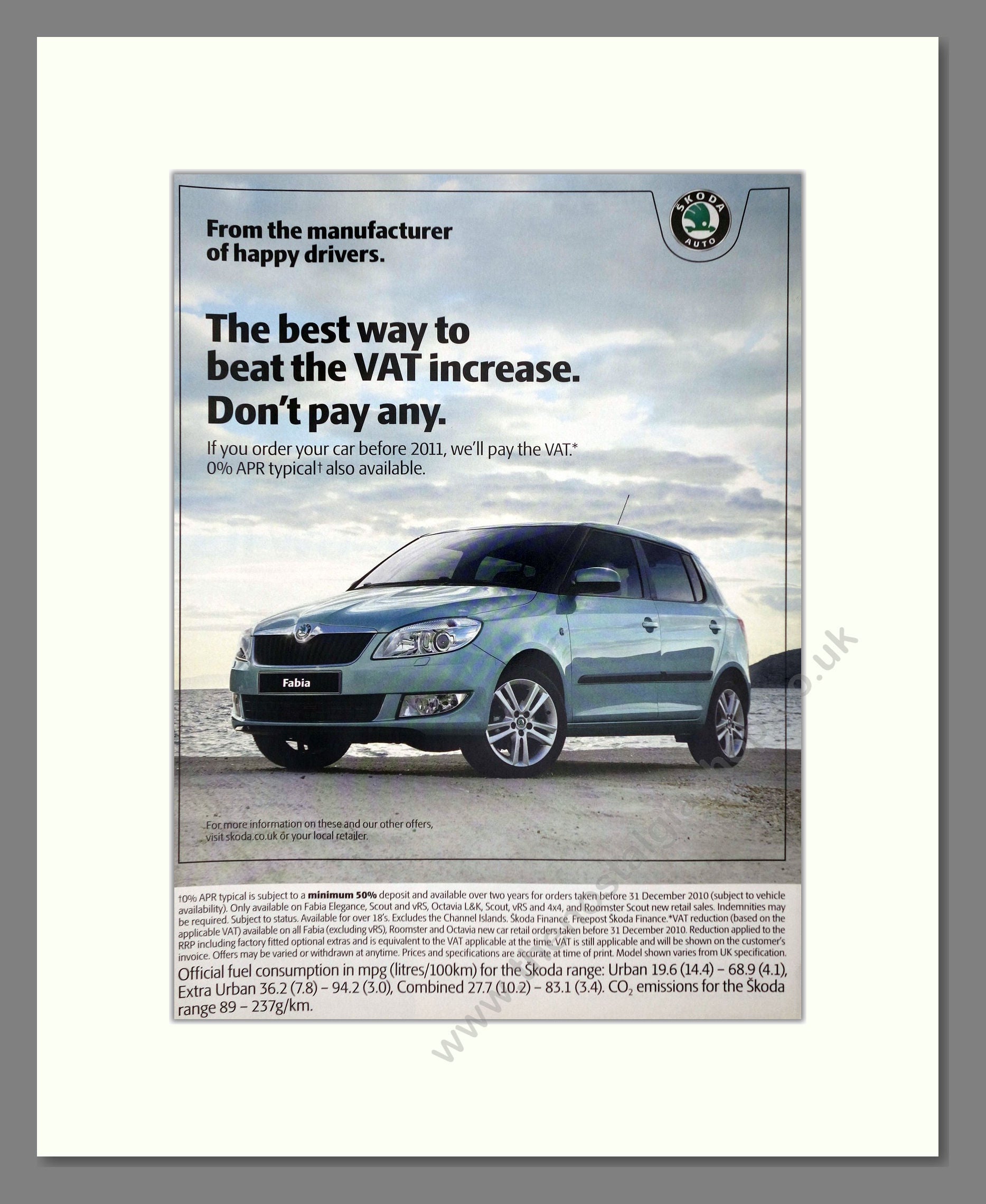 Skoda - Fabia. Vintage Advert 2010 (ref AD64049)