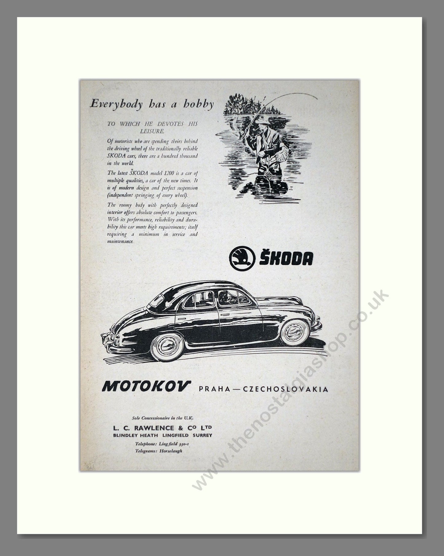 Skoda - 1200 / Motokov. Vintage Advert 1955 (ref AD64055)