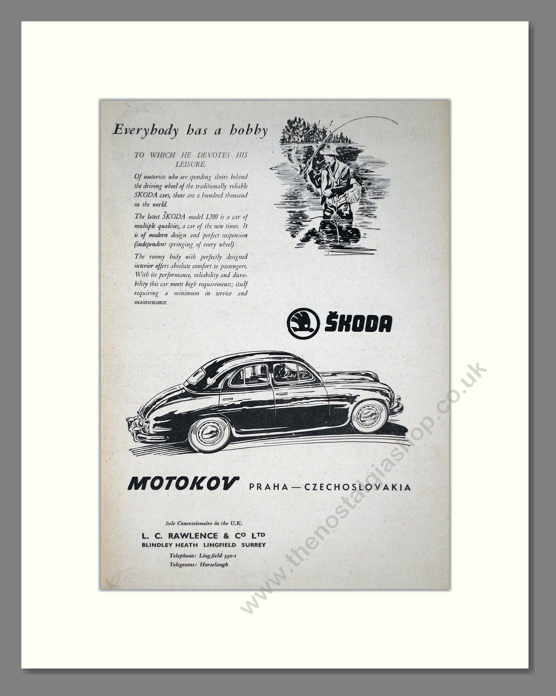 Skoda - 1200 / Motokov. Vintage Advert 1955 (ref AD64055)
