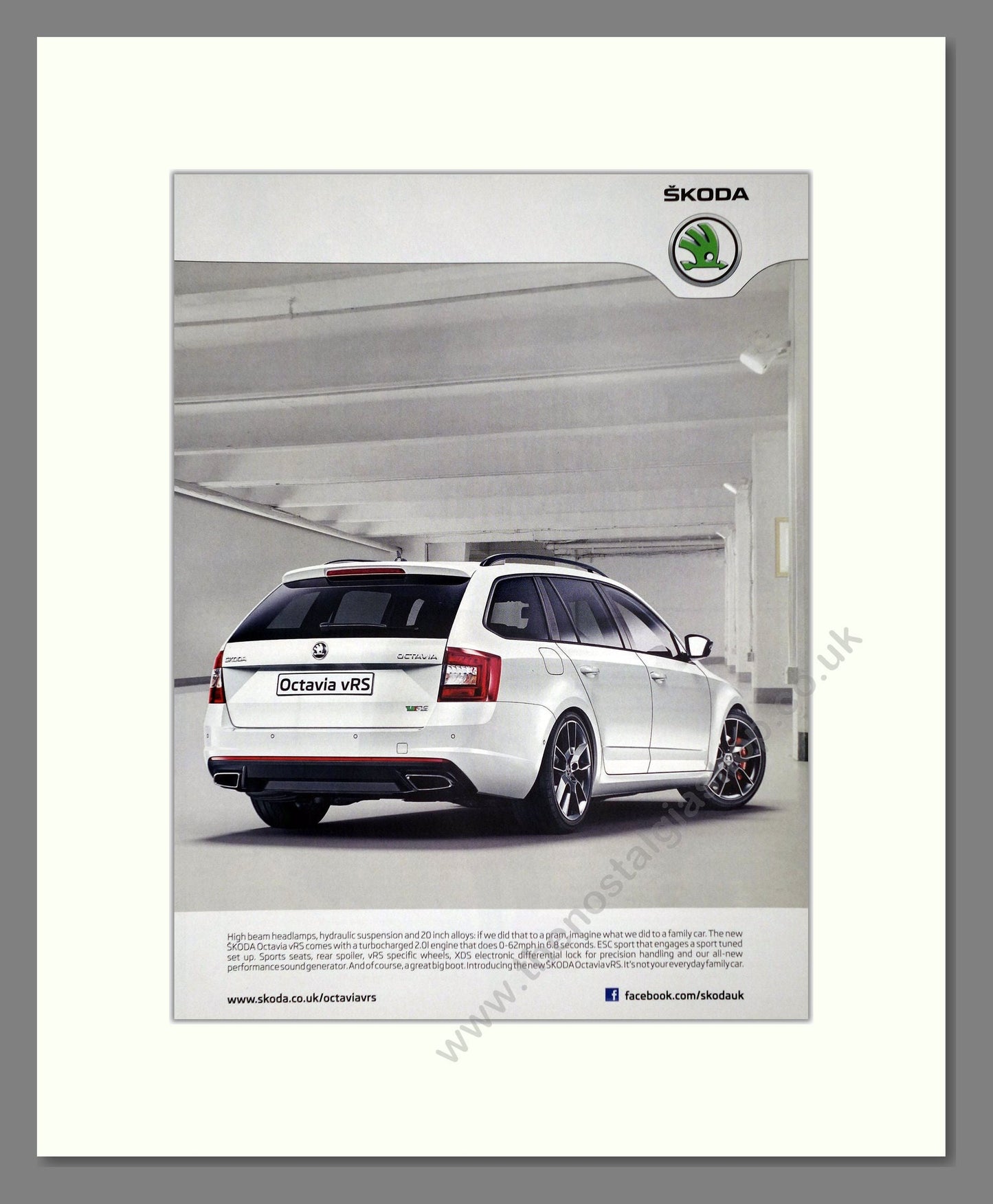 Skoda - Octavia vRS Double Advert. Vintage Advert 2013 (ref AD64057)